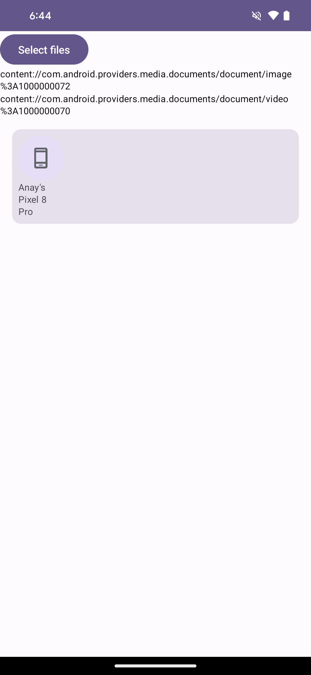 Devices available screenshot